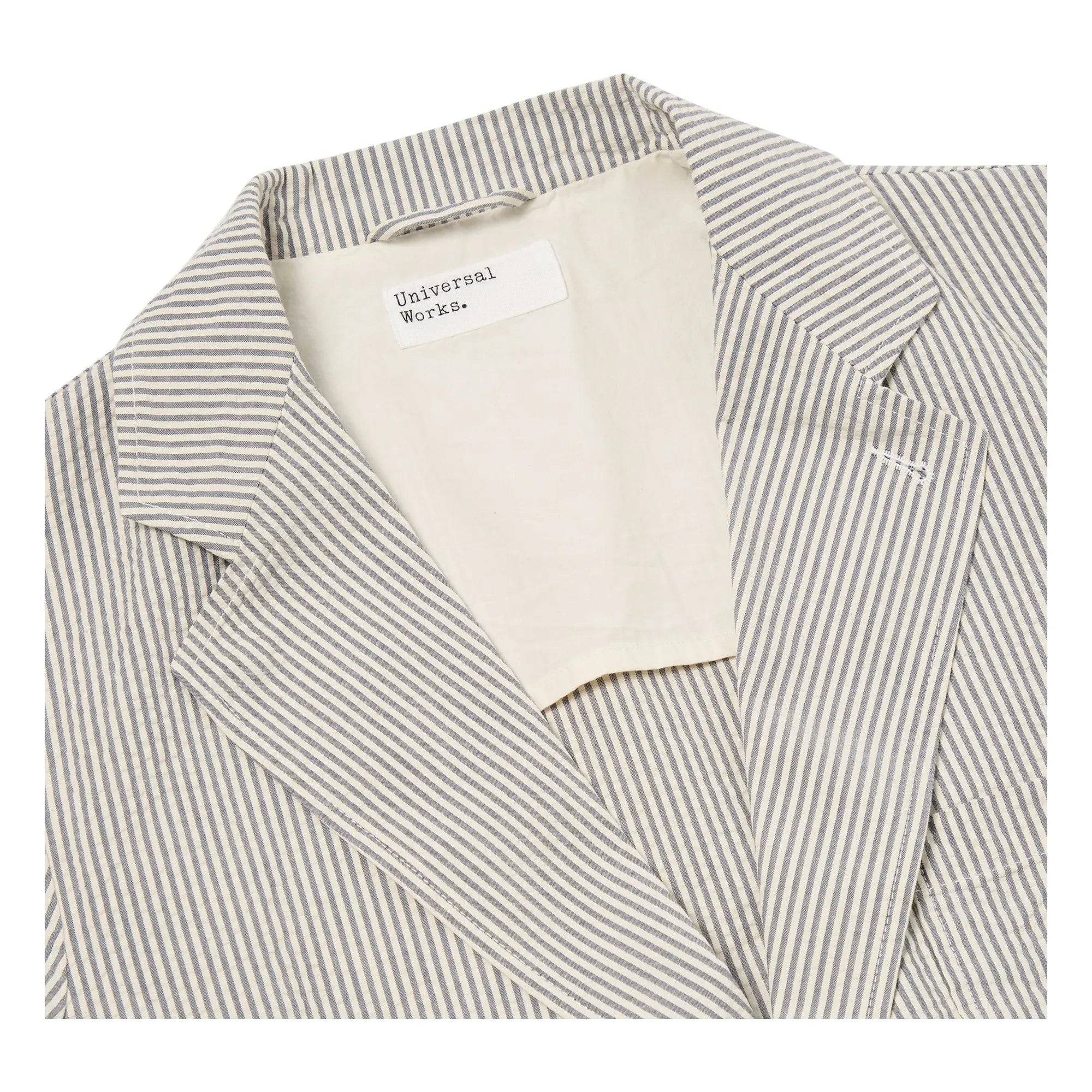 Universal Works - Striped Derby Jacket | Gray