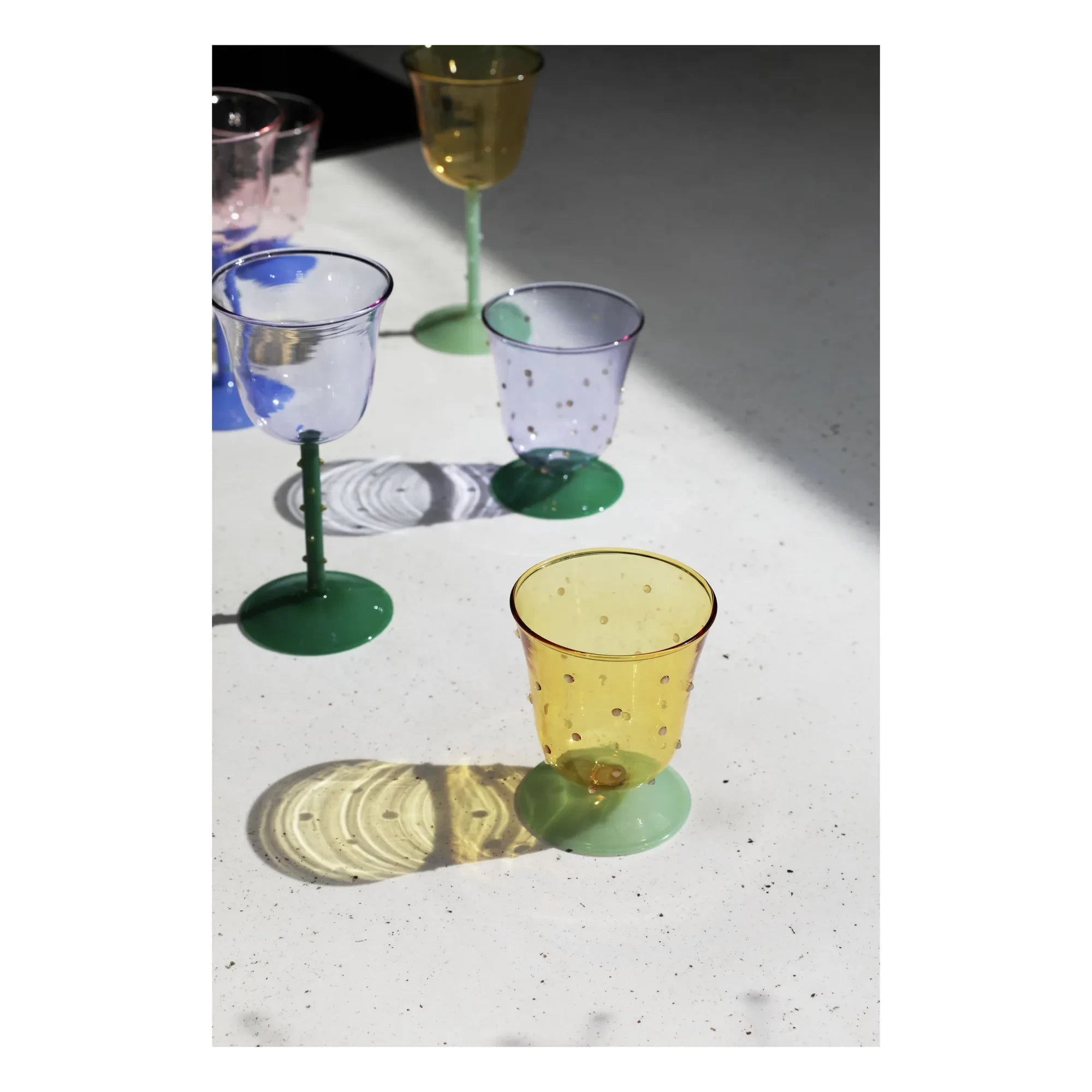 &Klevering - Dotted Glasses - Set of 2 | Pink
