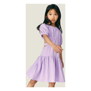 Mipounet - Lilac Marine Şifon Organik Pamuk Elbise