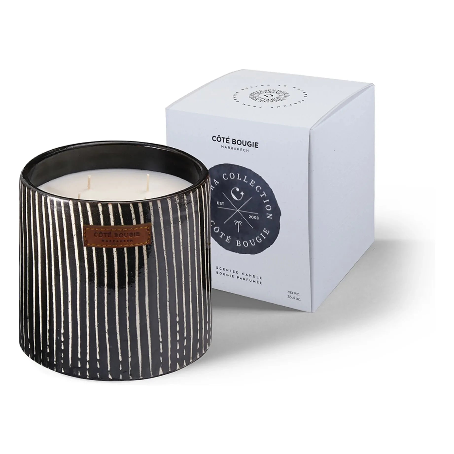 Côté Bougie - Zebra candle - Mandarine Majorelle