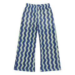 Maison Mangostan - Wave Crochet Pants | Blue