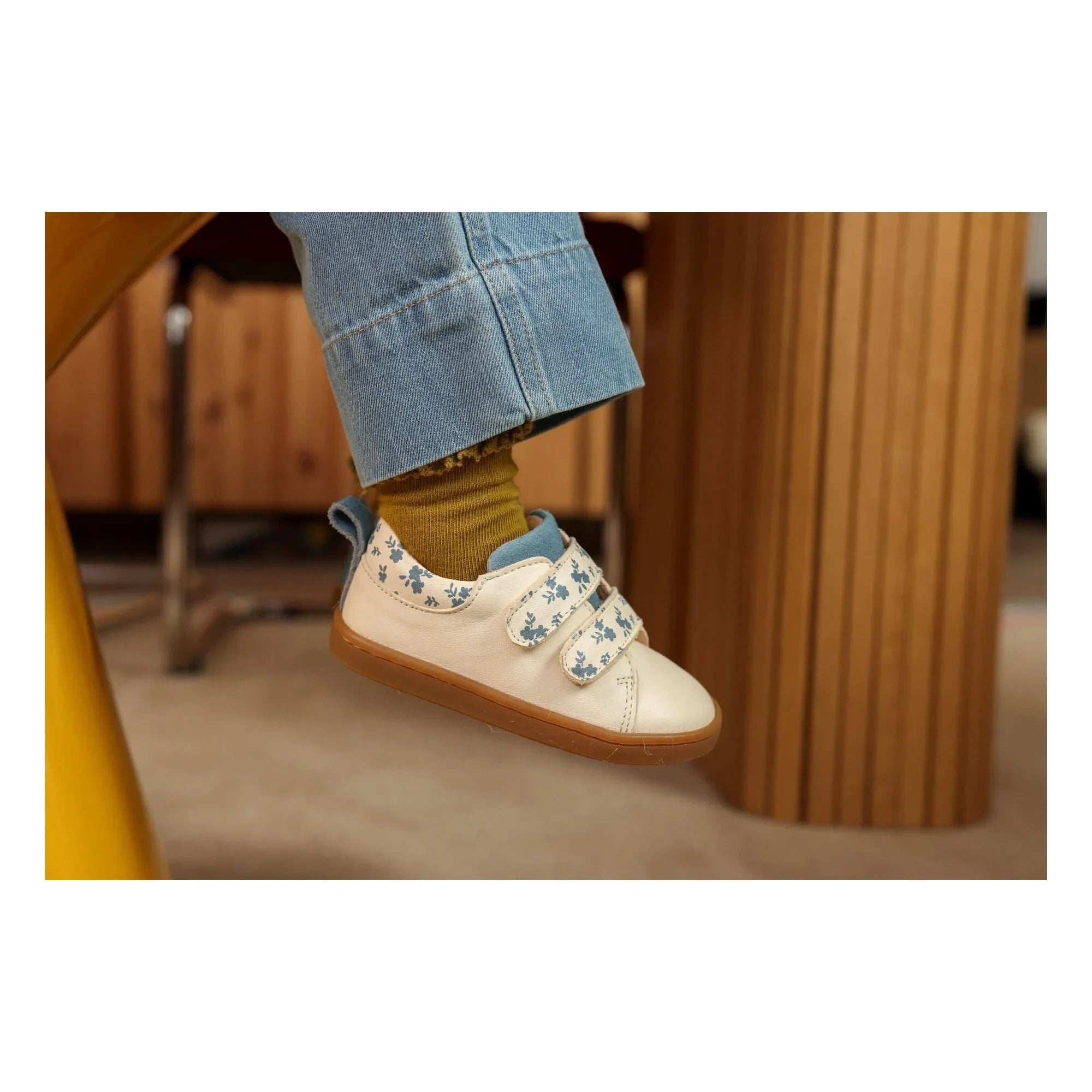 Lazare - Mahaut Floral Pattern Scratch Sneakers | Ivory