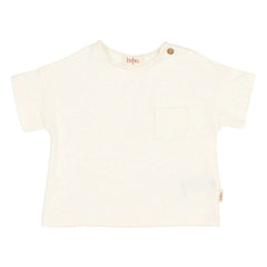 Búho - Linen Pocket T-Shirt | White