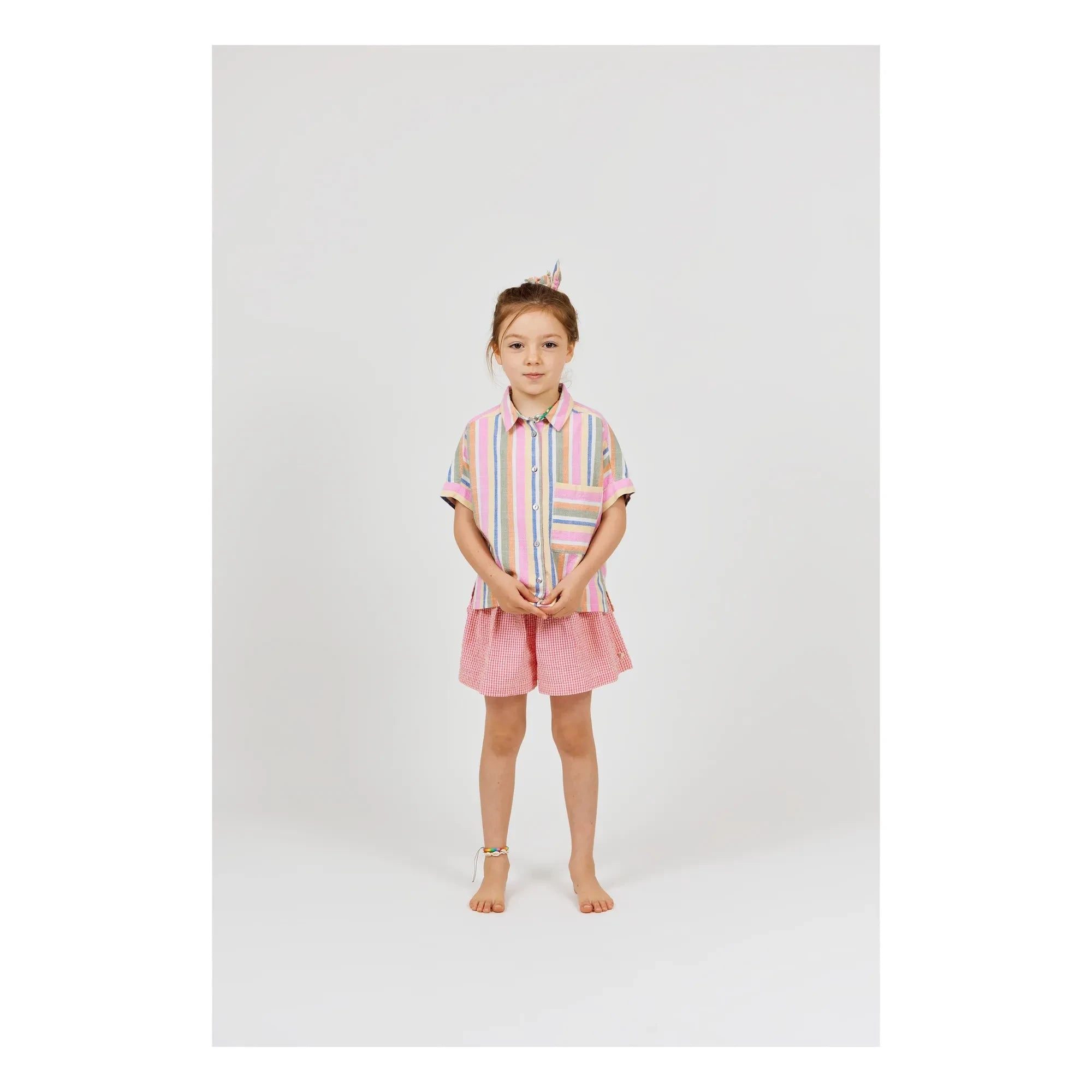Arsène et Les Pipelettes - Vichy Seersucker Shorts | Pink