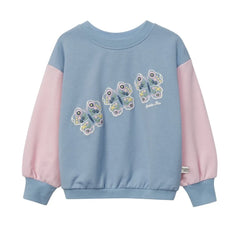Goldie + Ace - Büyük Kesim Kelebek Sweatshirt | Mavi
