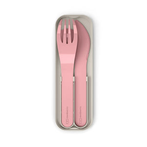 Monbento - MB Pocket Color Biodegradable Fork, Spoon, Knife | Pink