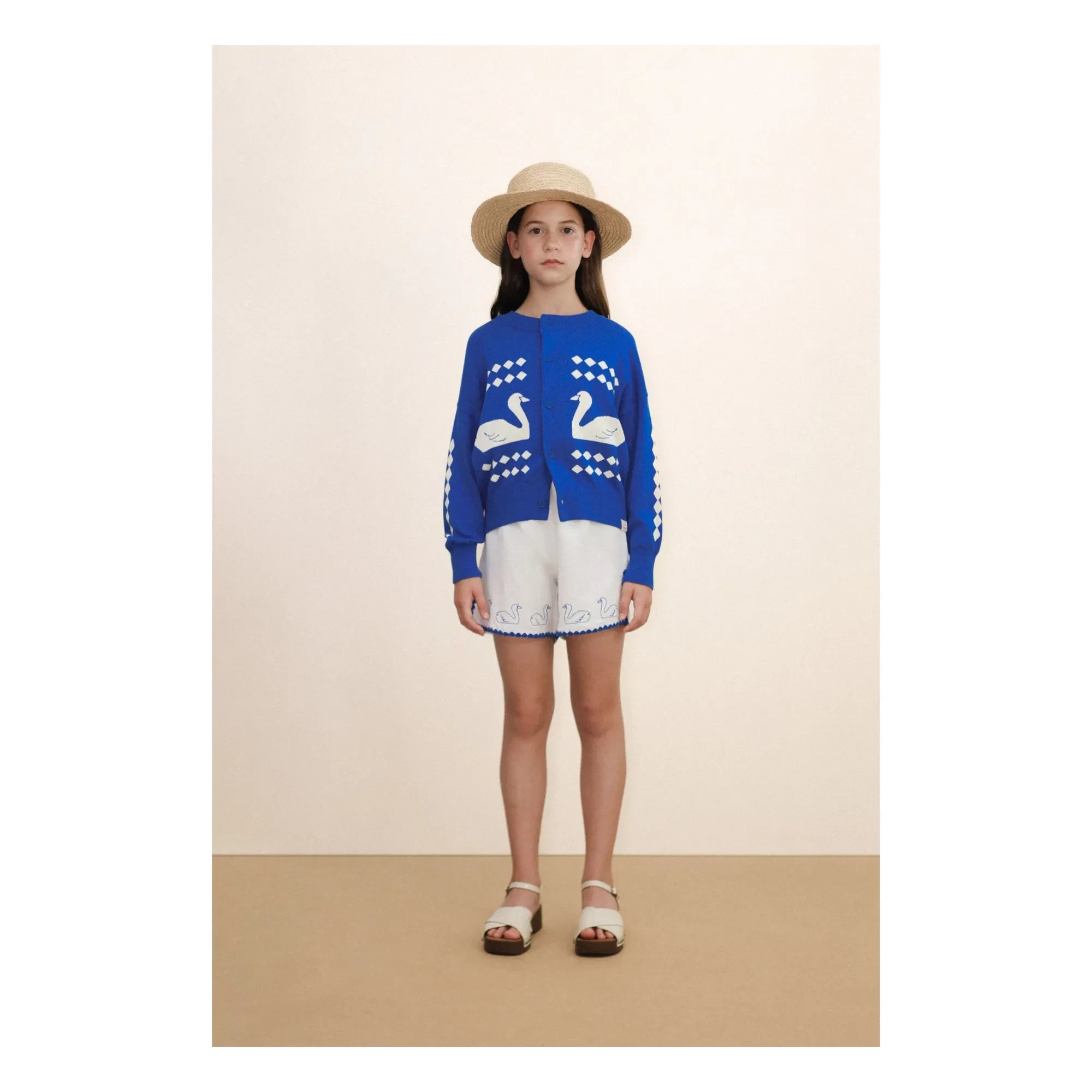 Tinycottons - Swans Cardigan | Blue