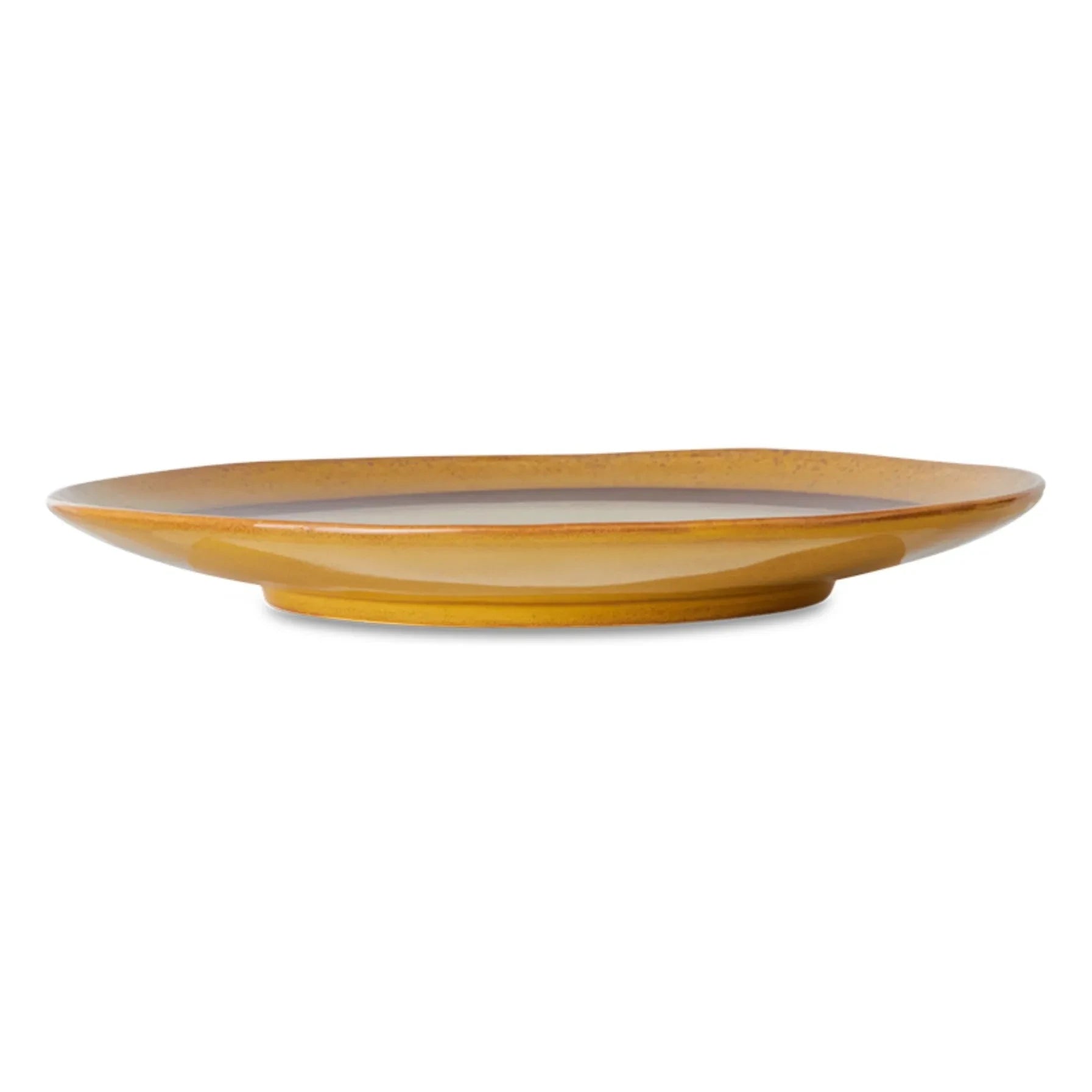 HKliving - Orange 2-Piece Stoneware Plate Set