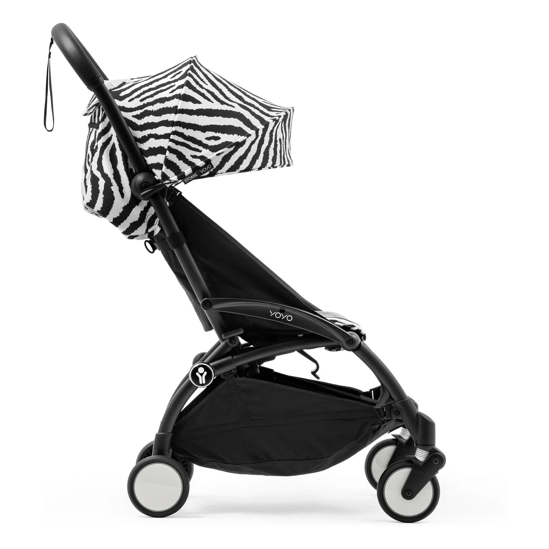 Stokke® - YOYO³ 6+ Pushchair with Black Frame | Zebra