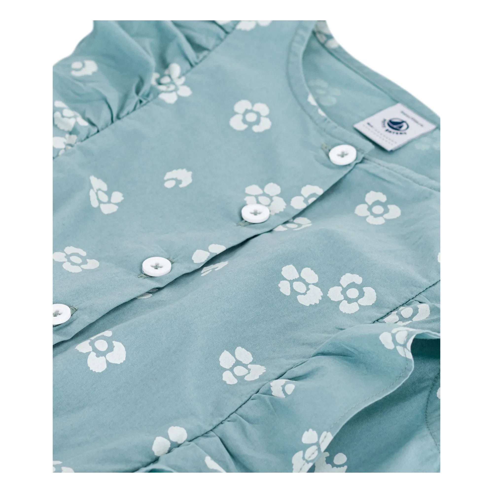 Petit Bateau - Organic Cotton Poplin Boncapa Romper | Sage