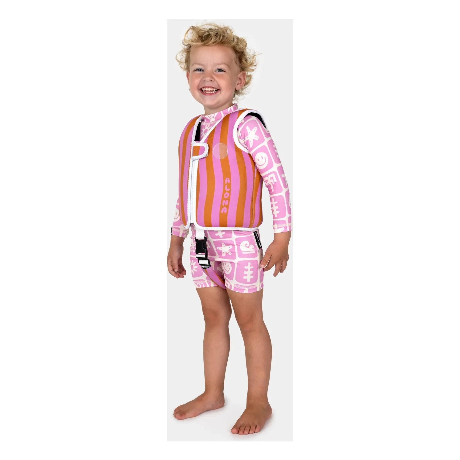 Beach & Bandits - Aloha Striped Swimsuit | Recycled fibers | Pink