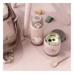 Done by deer - Tiny Farm Thermos Water Bottle | Pink