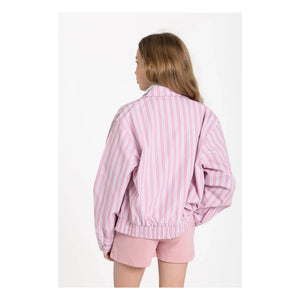 Smallable Kid - Noah Striped Jacket | Dust Pink