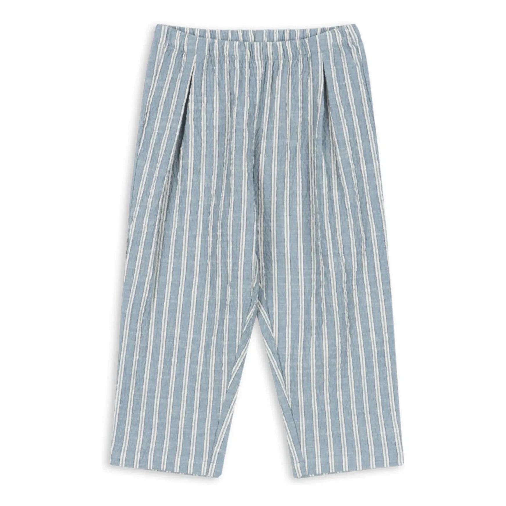 Konges Sløjd - Elliot Striped Organic Cotton Trousers | Blue