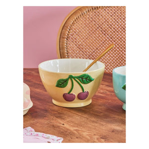 Rice - Cherry Ceramic Bowl | Pale Yellow