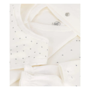 Petit Bateau - Maternity Suitcase with Heart Organic Cotton | Ecru