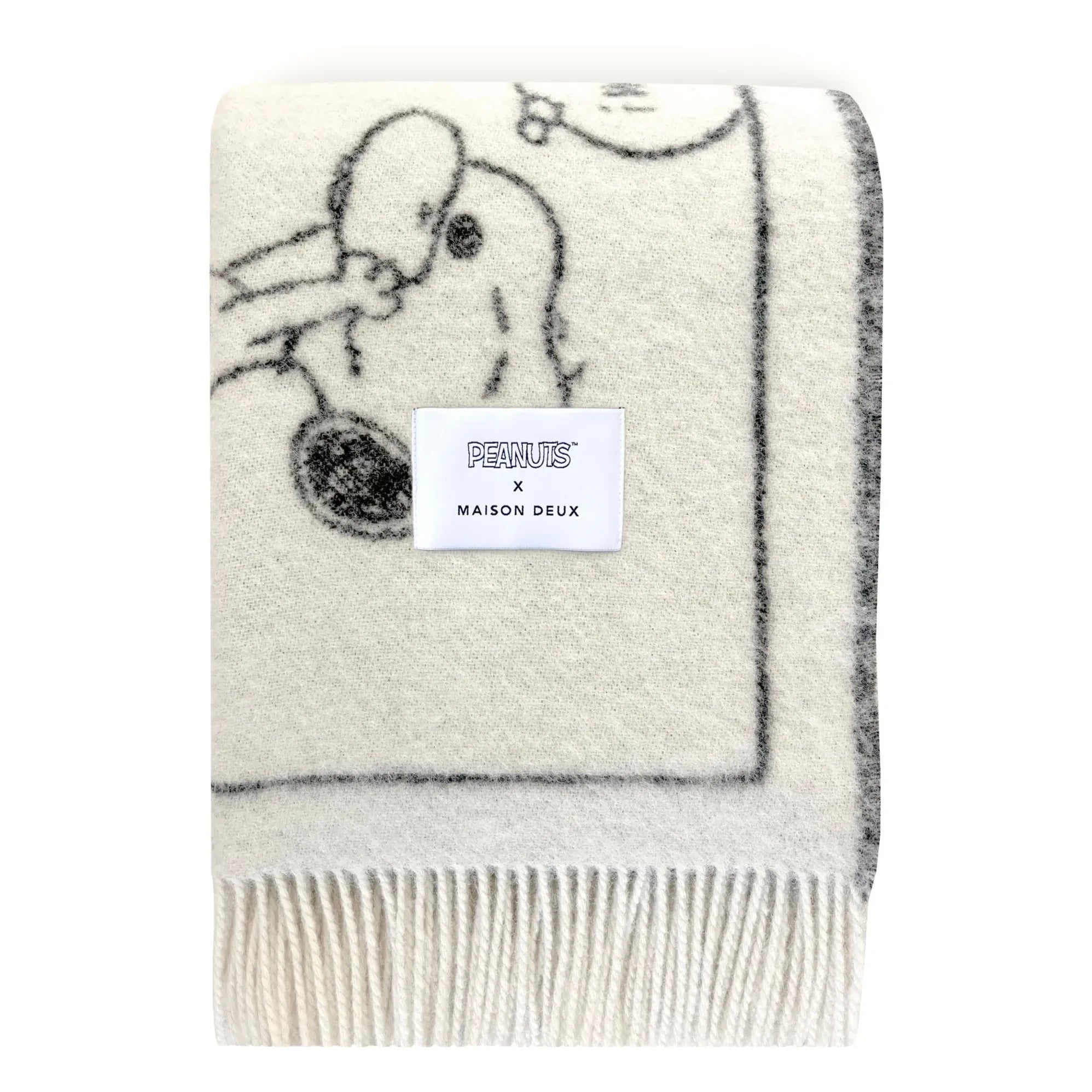 Maison Deux - Peanuts Scarf | Black