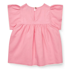 Copenhagen Colors - Organic Cotton Ruffle Blouse | Powder pink