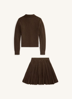 Ralph Lauren - Logo vest and skirt set | Brown