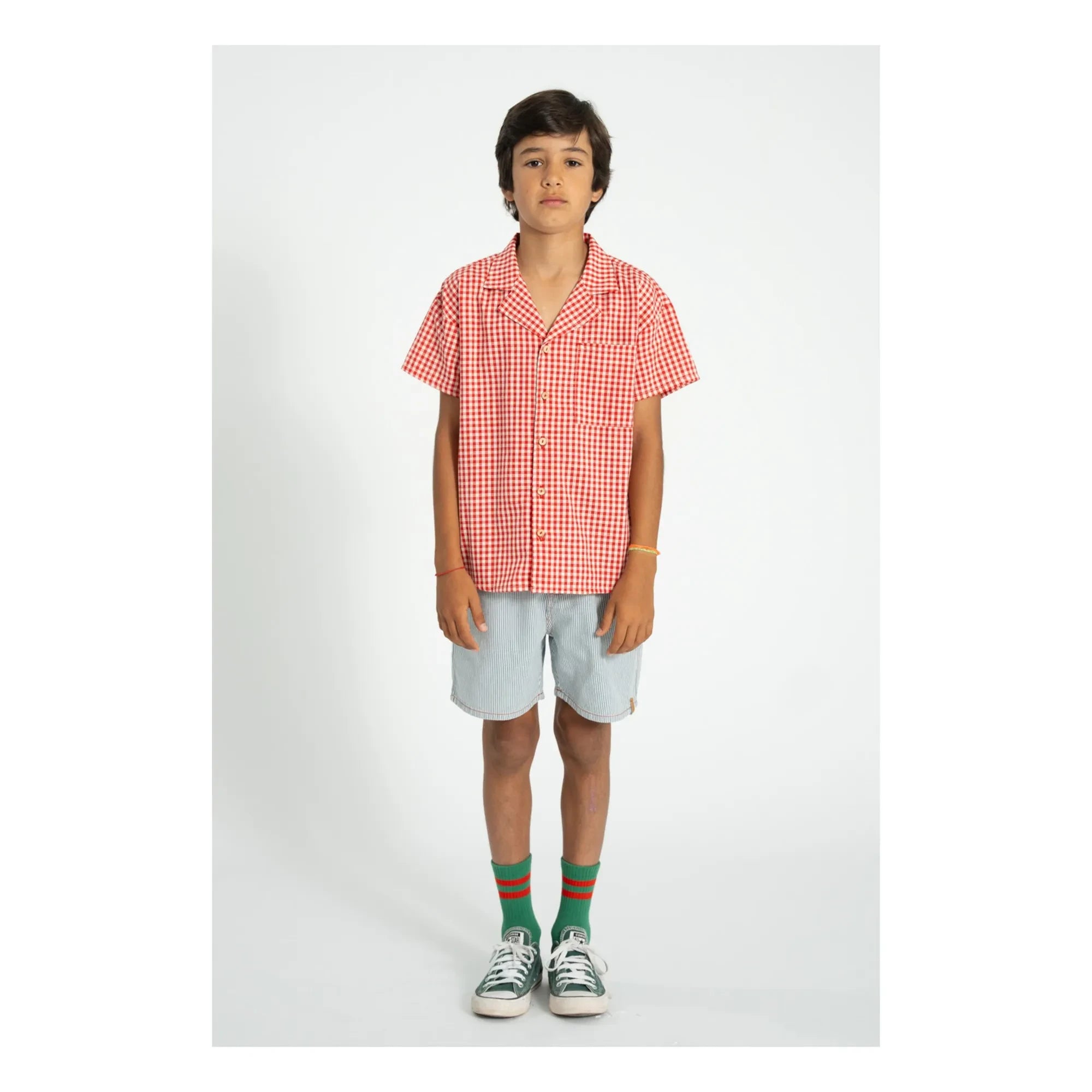 Piupiuchick - Organic Cotton Checkered Shirt | Red