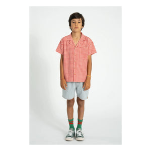 Piupiuchick - Organic Cotton Checkered Shirt | Red