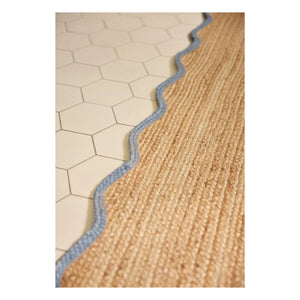 Layered - Deniztarağı jüt yolluk halı | Mavi