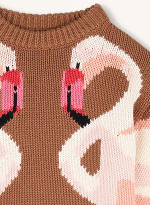 Chloé - Flamants Roses Organic Cotton Sweater | Caramel
