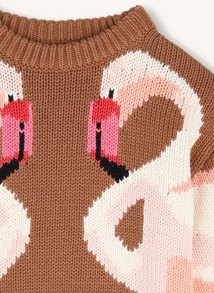 Chloé - Flamants Roses Organic Cotton Sweater | Caramel