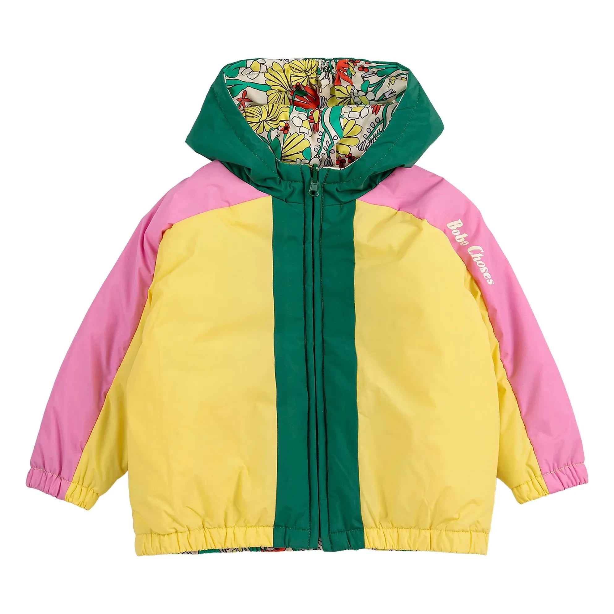 Bobo Choses - Color Block Recycled Fiber Reversible Baby Jacket | Yellow