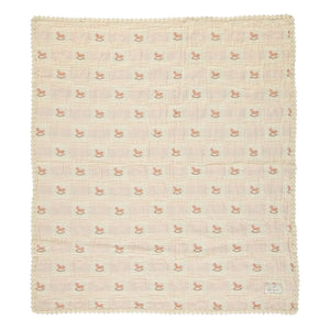 Bebe Organic - Rocking Horse Organic Cotton Blanket | Dusty Pink
