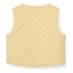 Copenhagen Colors - Sleeveless Quilted Organic Cotton Jacket | Pale Yellow