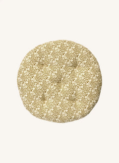 Madam Stoltz - Patterned seat cushion | Caramel