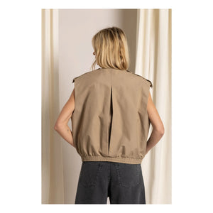 Smallable Woman - Savannah Sleeveless Jacket | Beige