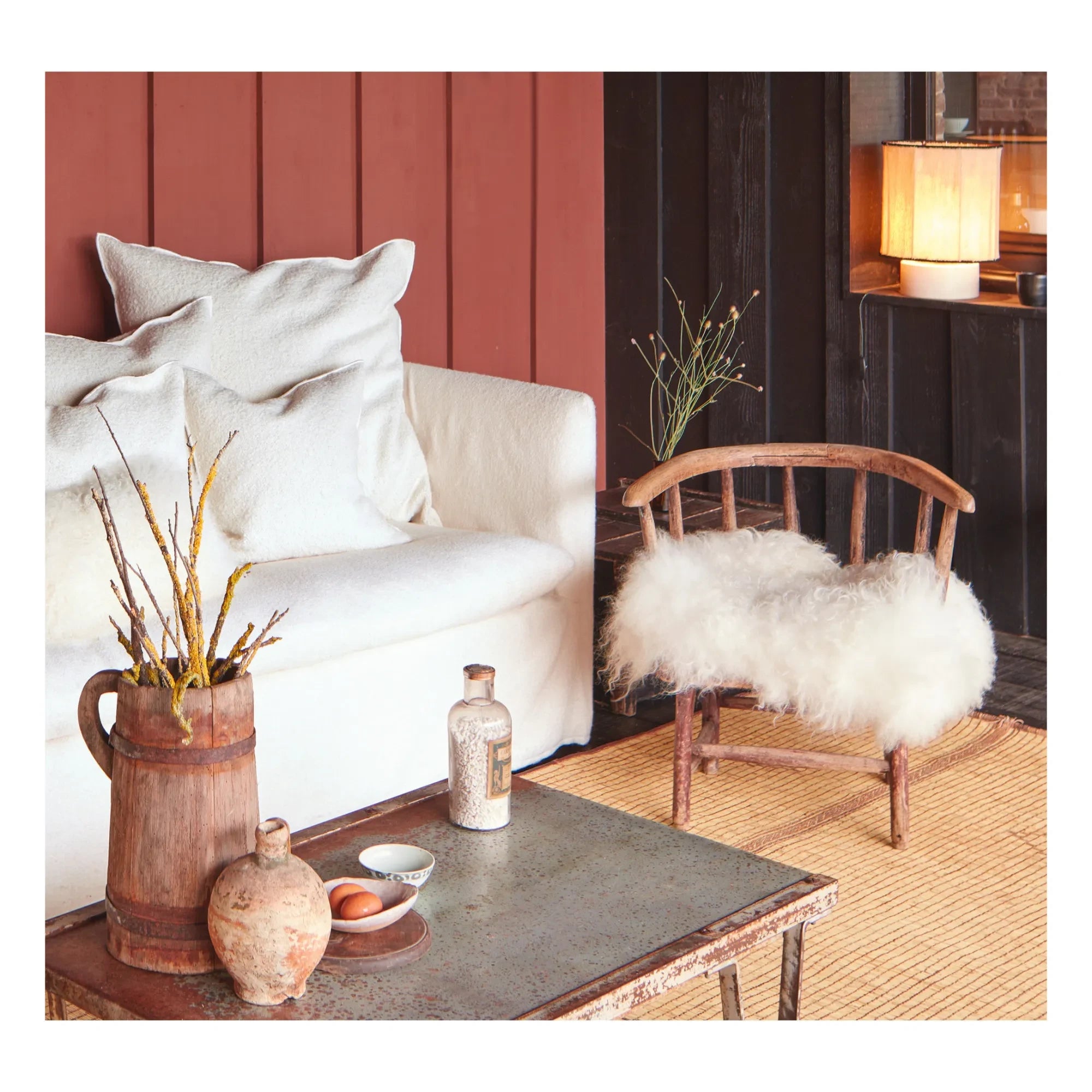 Maison de Vacances - Kalé Stoneware Lamp | White