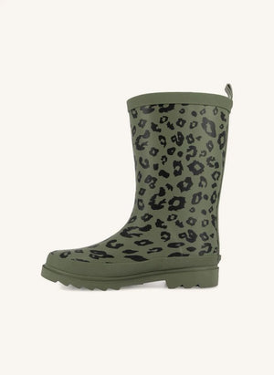 Bonton - Picker Hi Leopar Yağmur Çizmeleri | Haki