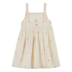 Emile et Ida - Lemon Embroidered Dress | Cream