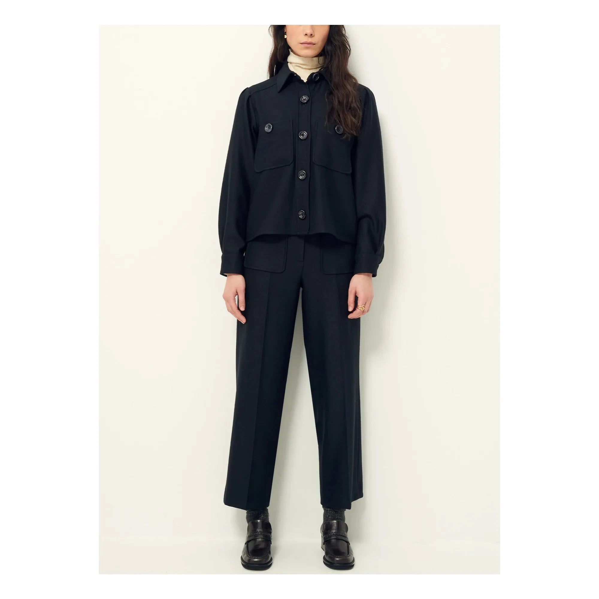 Sessùn - Alberwool Recycled Fiber Trousers | Black