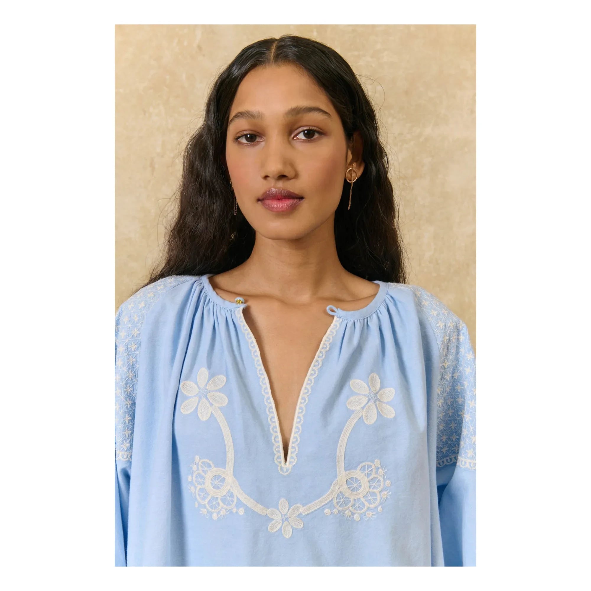 Louise Misha - Janice Organic Cotton Dress | Blue