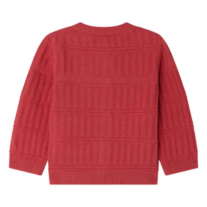 Bonpoint - Giovina Organic Cotton Cardigan | Raspberry Red