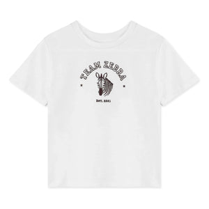 Fliink - Sommer Zebra Organic Cotton T-Shirt | White