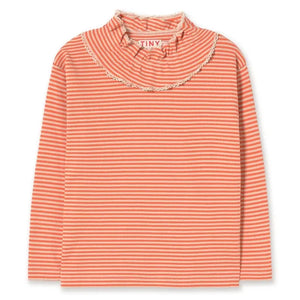 Tinycottons - Organic Cotton Ribbed Striped T-Shirt | Red