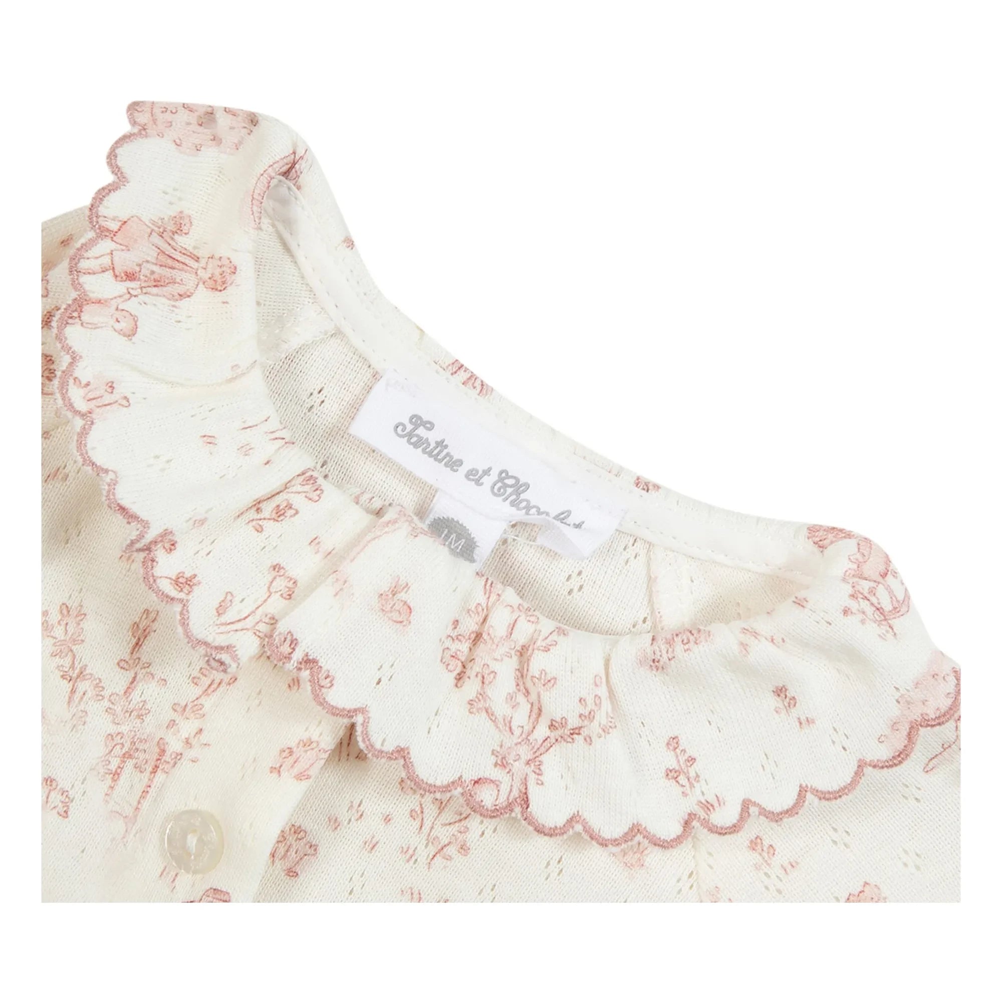 Tartine et Chocolat - Toz Pembe Yakalı Tulum Pijama | Toz Pembe