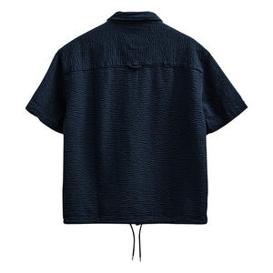 Anerkjendt - Akotto Seersucker Shirt | Dark Blue