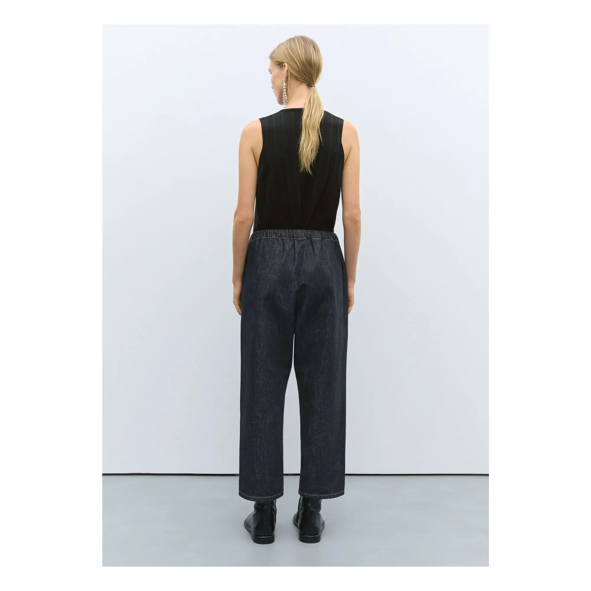 Cordera - Comfortable Elastic Waist Jeans Organic Cotton | Black