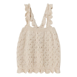 Cozmo - Lily Pointelle Tank Top Made from Recycled Fibers | Ivory