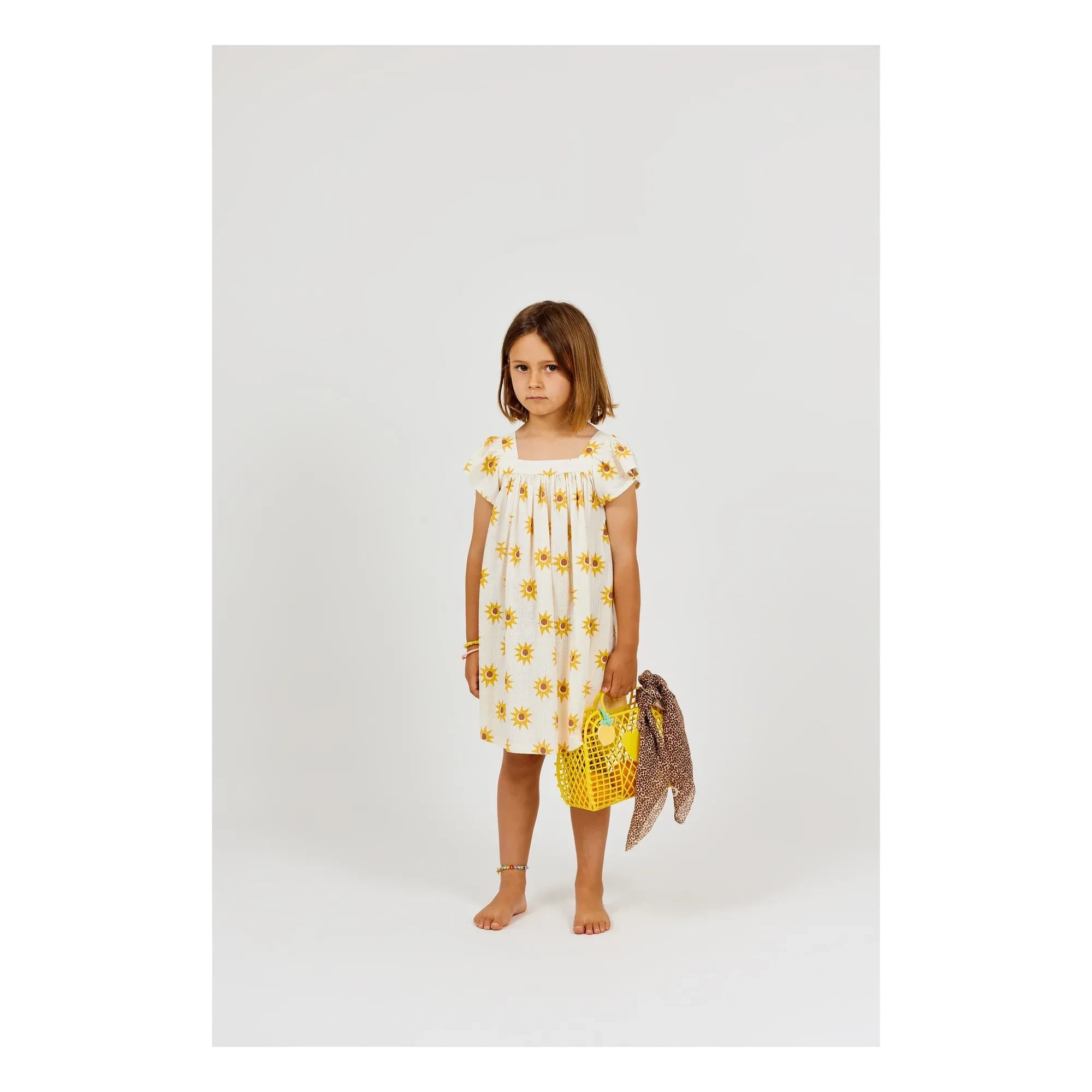 Arsène et Les Pipelettes - Soleil Seersucker Dress | Ecru