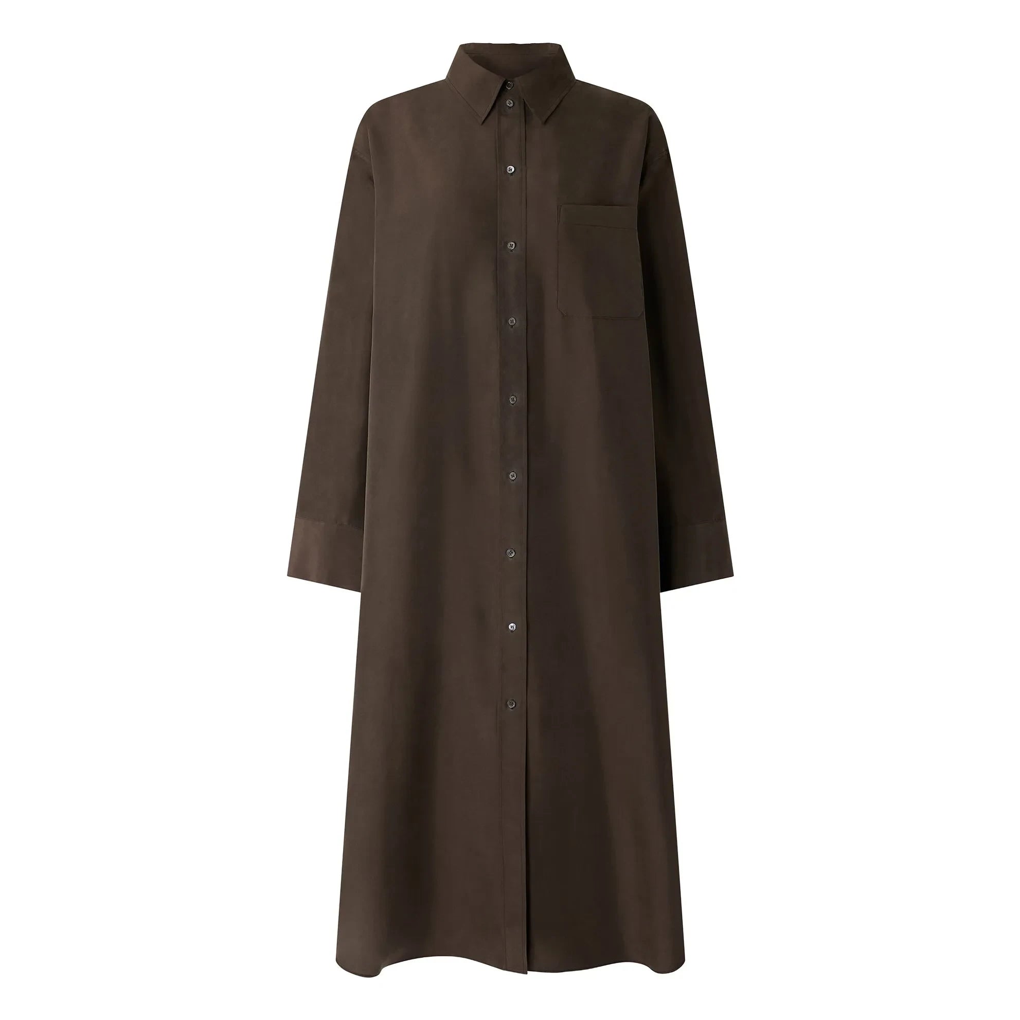 Sister - Flora silk dress | Dark khaki