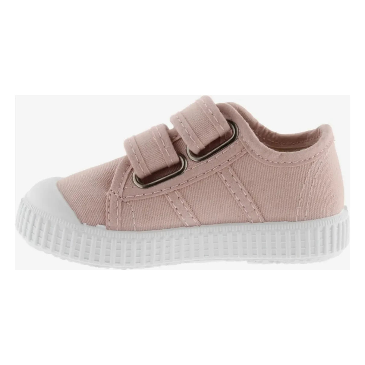 Victoria - Striped Canvas Scratch Sneakers | Nude