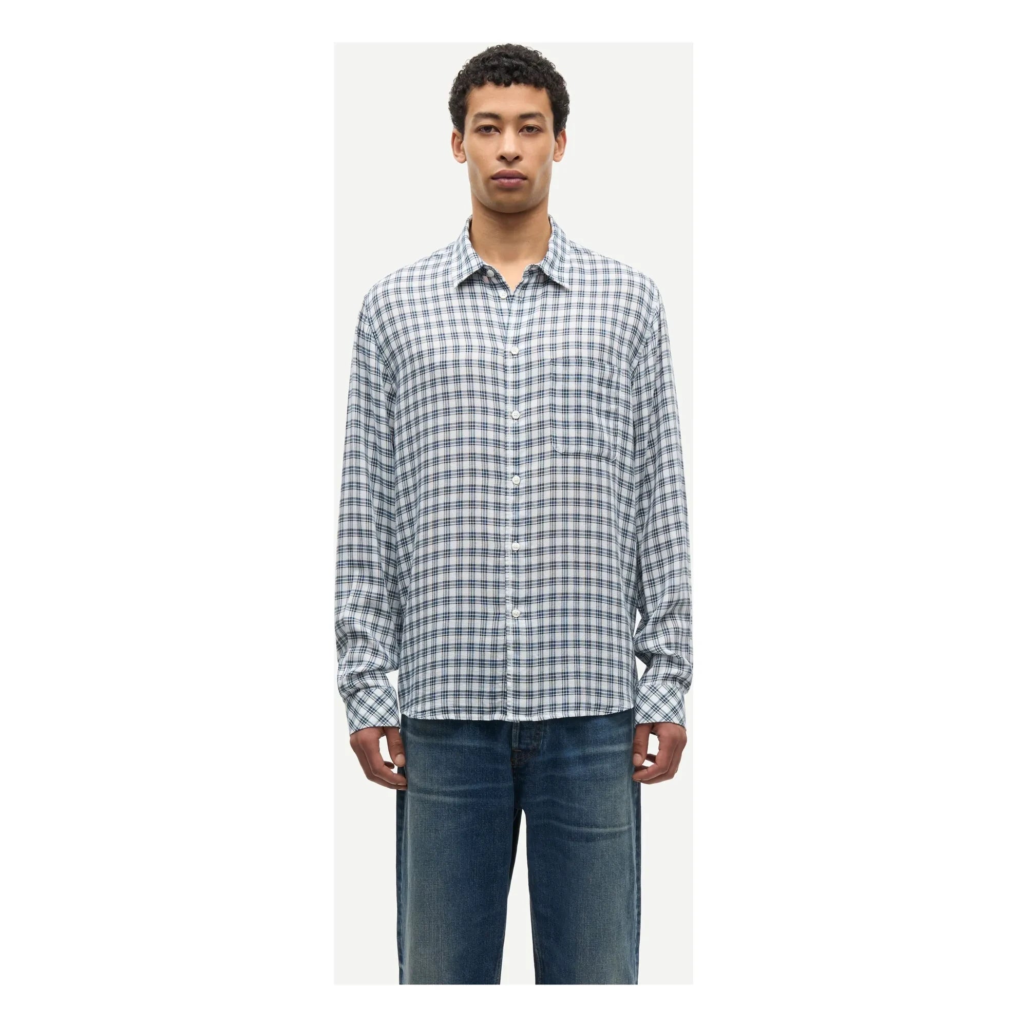 Samsoe Samsoe - Saryan J Checked Shirt | Light Blue