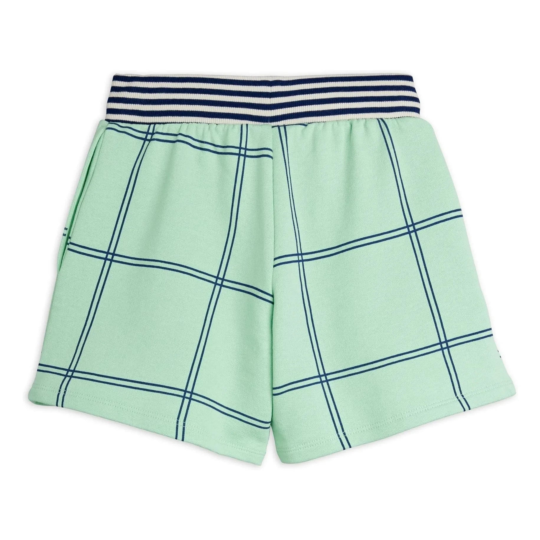Mini Rodini - Organic Cotton Checkered Shorts | Green